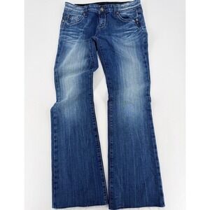 ReRock for Express Bootcut Jeans 8 Long Low Rise Y2K Stretch